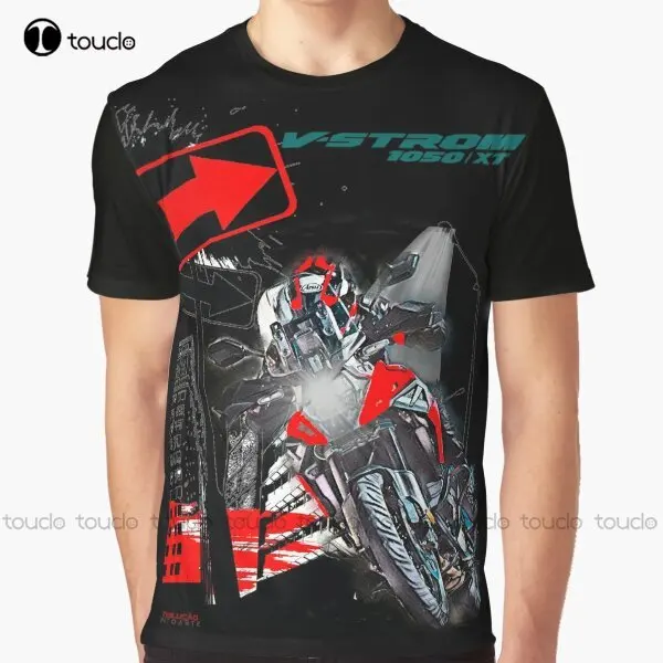 

New V-Strom 1050 Xt Moto, Motorcycles Graphic T-Shirt Custom Aldult Teen Unisex Digital Printing Tee Shirts Custom Gift Xs-5Xl