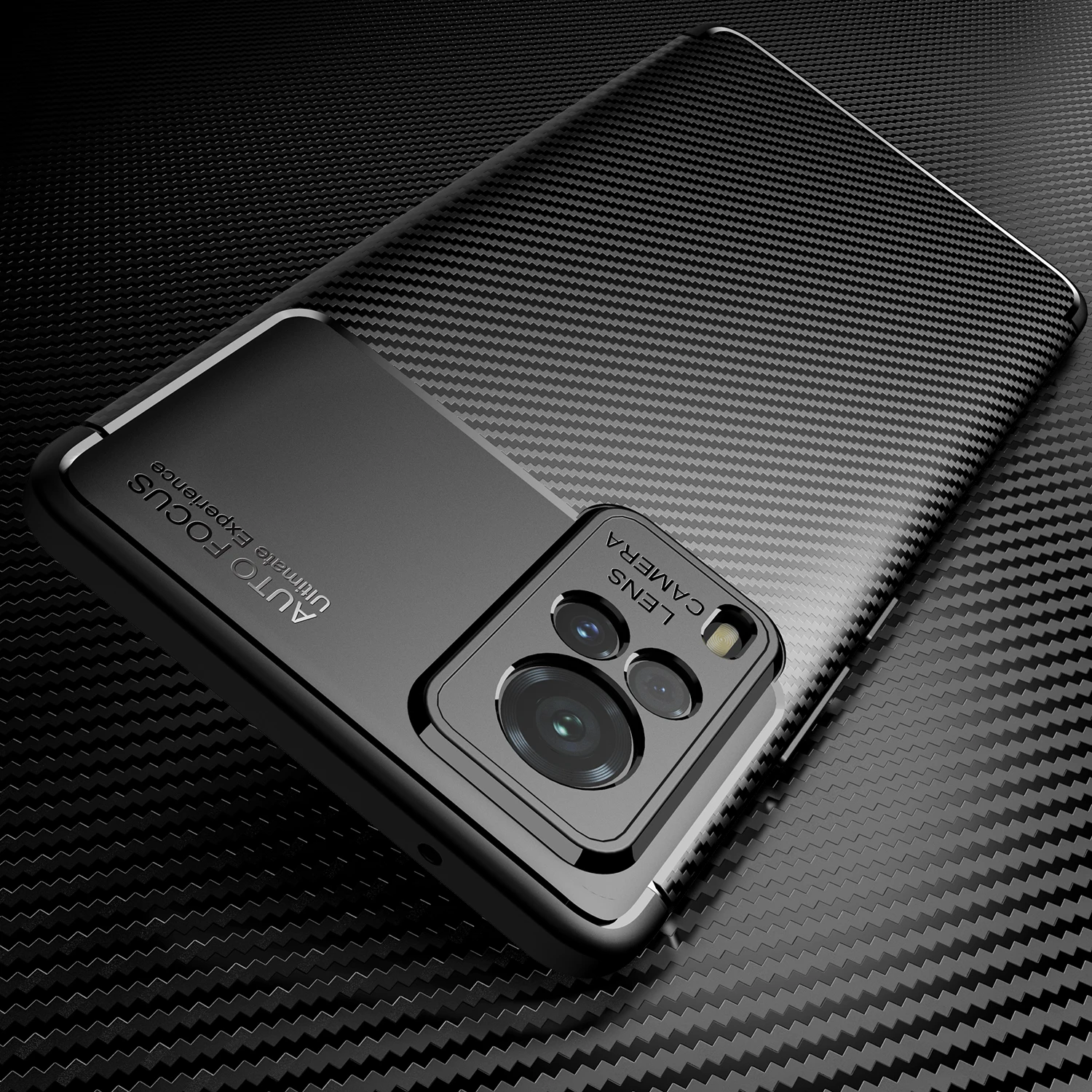 

Ultra Thin Carbon Fiber Flexible Case For VIVO X50 Pro X60 Pro X70 Pro X80 Pro Anti fingerprint Soft TPU Cover