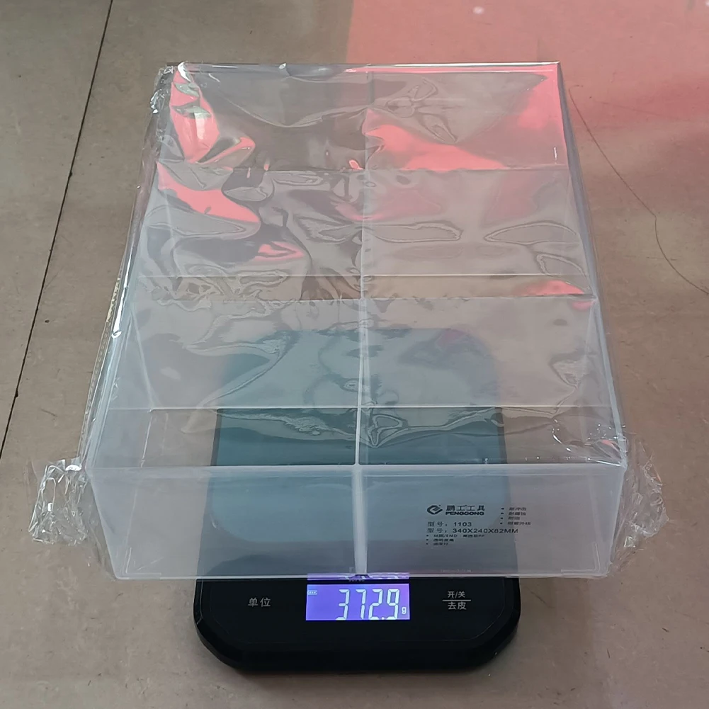 부품 보관함 커버 없는 PP 플라스틱 수납 용기, 하드웨어 및 공예용 투명 도구 상자