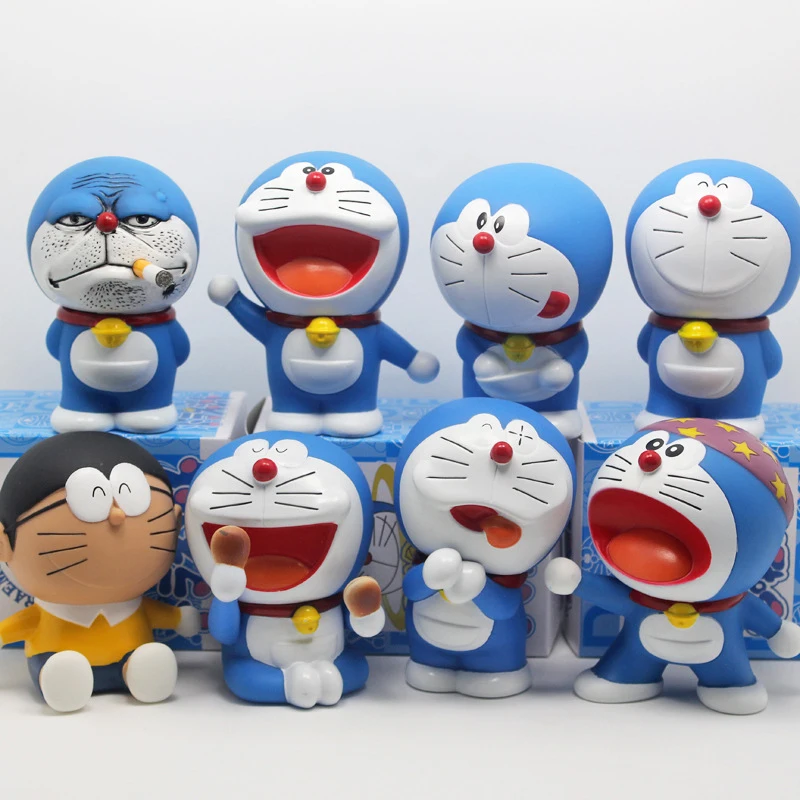 

8-10cm Kawaii Pvc Anime Doraemon Nobita Nobi Action Figure Model Toys Cute Collection Dolls Gifts For Children Decoration