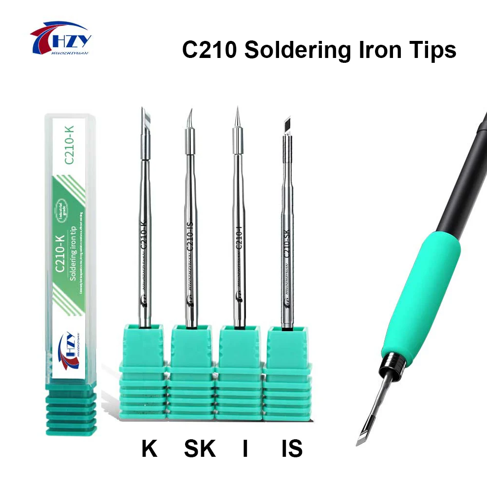 Soldering Iron Tips HZY C210 Welding Tools K/SK/I/IS Universal 210 Handle Electric Soldering Iron for T210 Station Kit