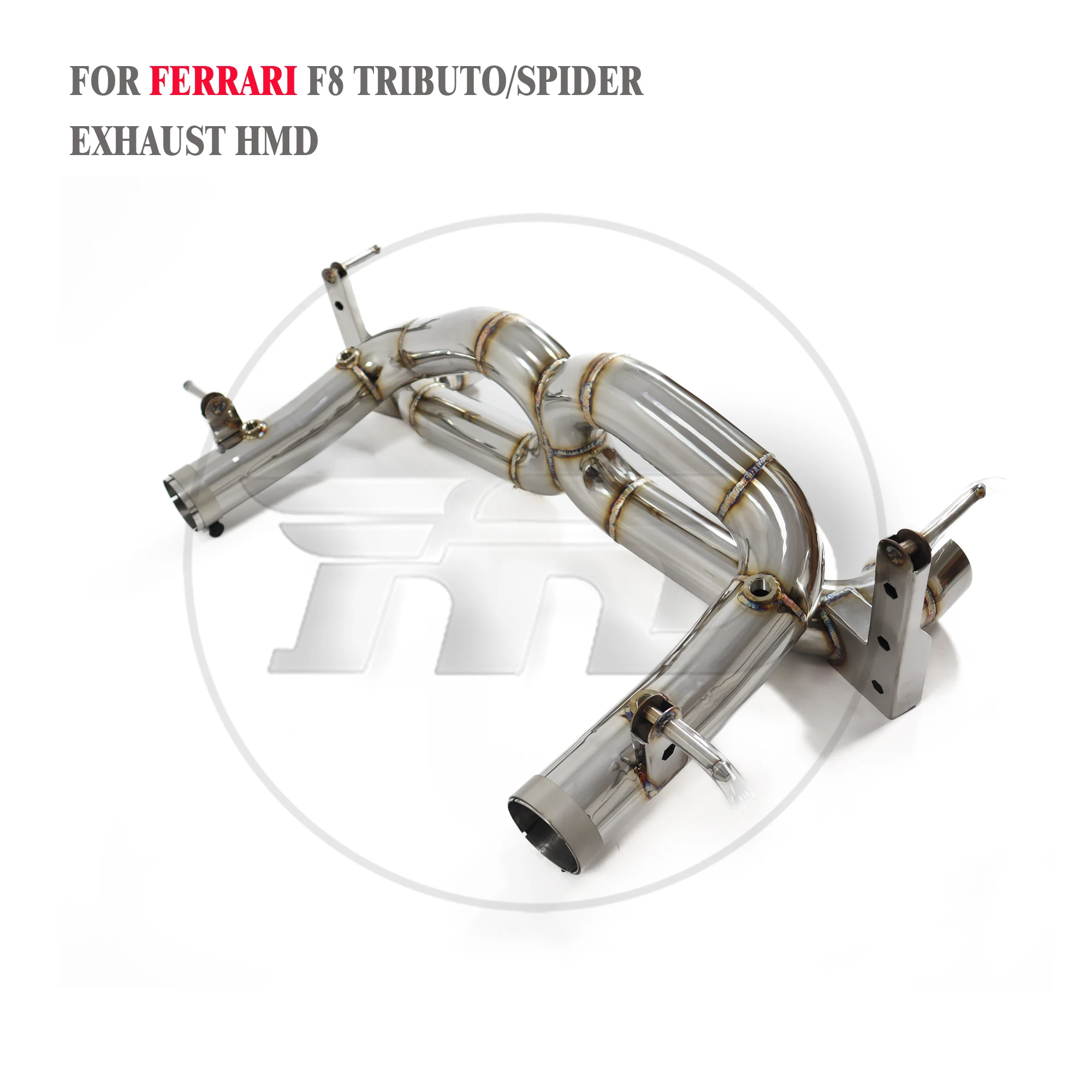 

HMD Stainless Steel Exhaust System Performance Catback for Ferrari F8 Without Valve Straight Pipe