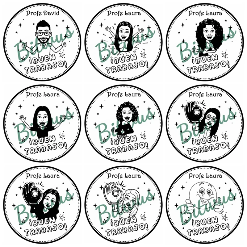 Bitwus 스페인어 교사 스탬프, 맞춤형 교사 스탬프, 남성 스페인어 Maestra Self-Inking 모든 언어