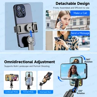 F15 Selfie Stick Tripod with Bluetooth Remote, 6-Section Extendable Pole, 360° Rotation, Fill Light Option, for Phone Vlog - Image 3