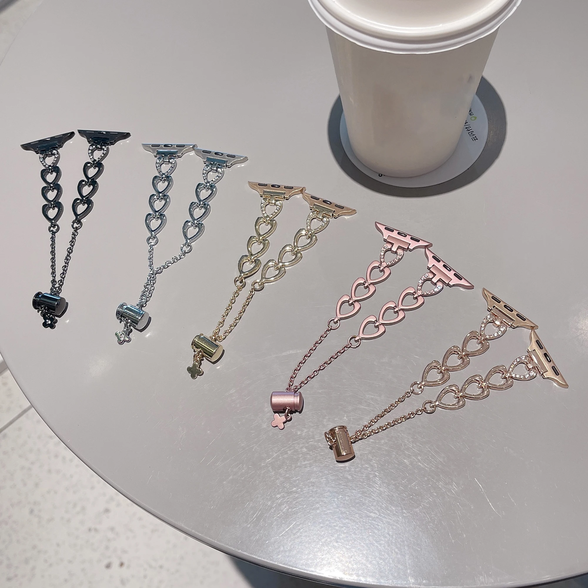 

Luxury Metal Diamond Bracelet For Apple Watch Band 44mm 41mm 45mm 38 42 40 mm For iwatch 8 7 SE 6 5 4 Stainless Steel Loop Strap