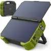 Portable Power Station with Built-in Solar Panel 614WH/192000mAh LiFePO4 Battery Pack 600W Solar Generator for Outdoor Camping 1