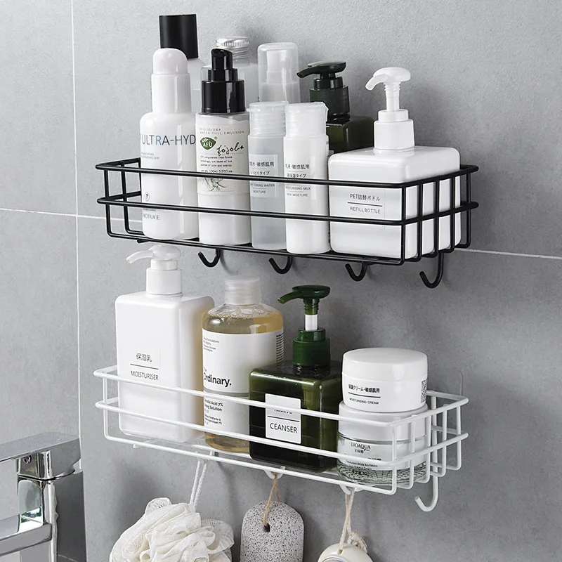 Bathroom Shelves Organizer Aluminum Bathroom Shelf Kitchen Shelf Wall Shower Storage Rack Organizer Accessories