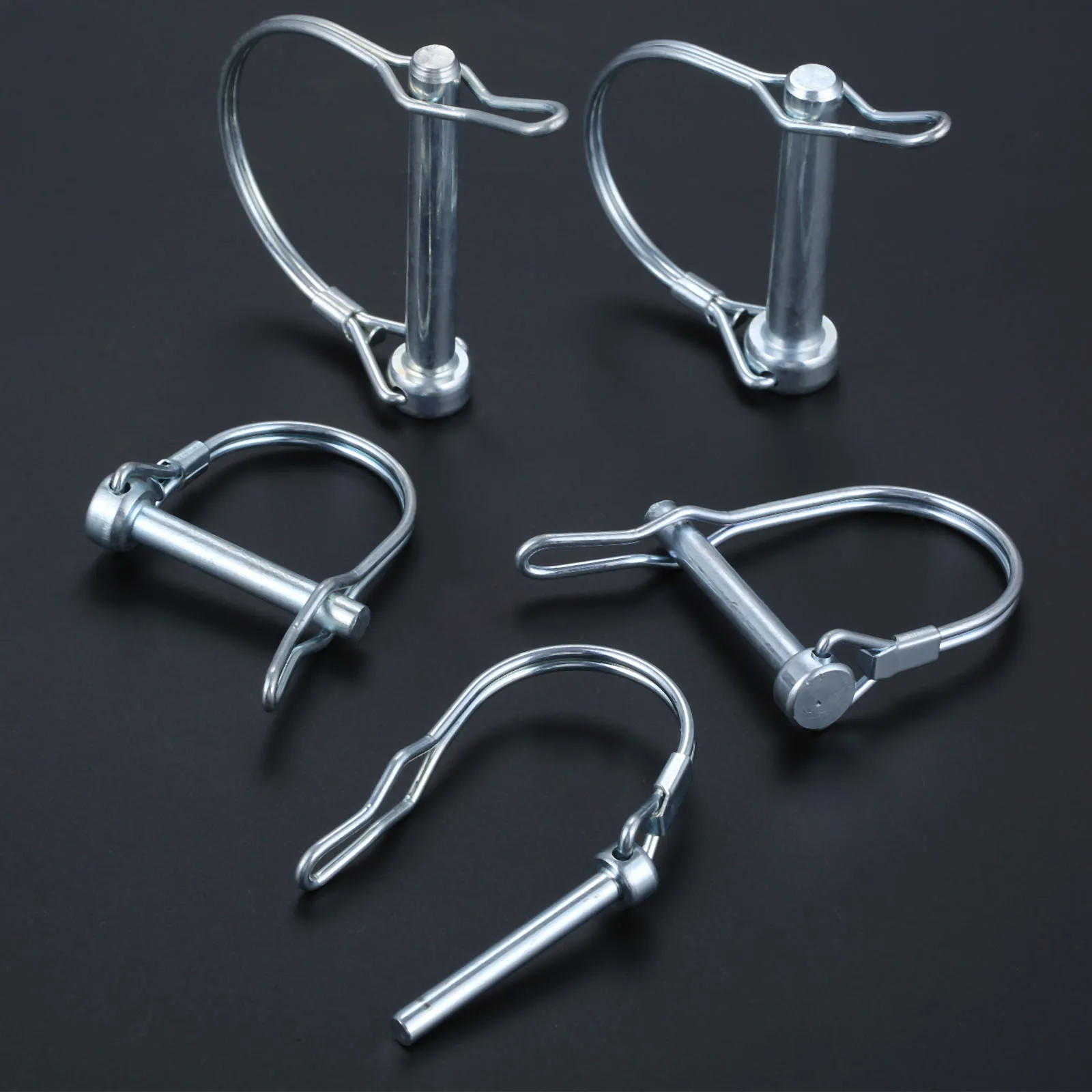 Quick lock pin 5pcs/2pcs Coupler Safety Pin D-Hook Steel M5 M6 M8 M9.5 Quick Lock Release Trailer Truck Bicycle Stroller Boat RV Hitch Latch