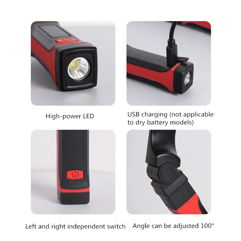LED 휴대용 매다는 목 조명, USB 충전, 디밍 학습 야간 조명, 야외 작업 캠핑 야간 러닝 휴대용 조명