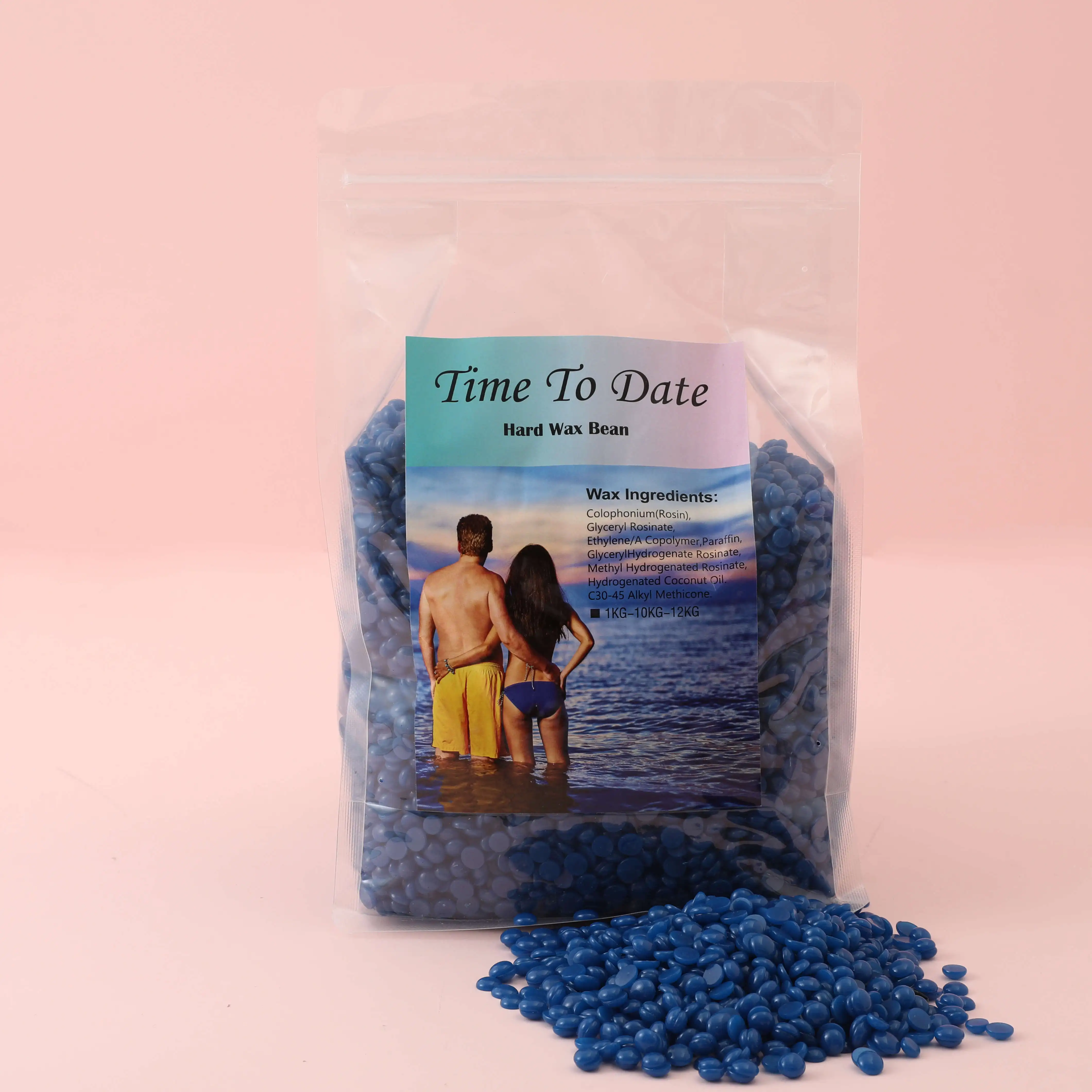 Sensitive skin dry fast waxing rosin hard wax beans azulene blue chamomile painless body face hair removal 1kg 2.2 Lb 2.2 pound