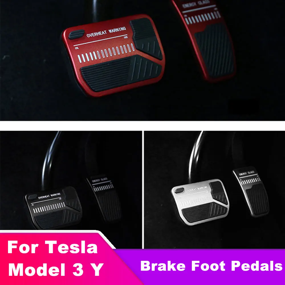 

Aluminum Alloy Accelerator Brake Rest Pedal Model3 Car Foot Pedal Pads Covers For Tesla Model 3 Y 2023 Accessories