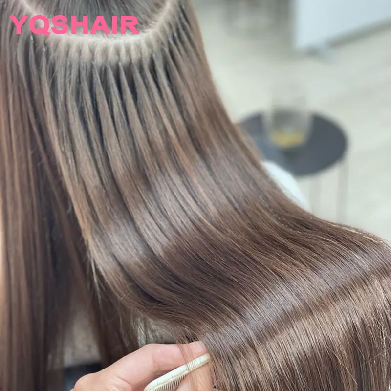 스트레이트 I 팁 헤어 익스텐션 퓨전 캡슐 케라틴 헤어 14/26인치 천연 리얼 휴먼 헤어 레미 헤어 인모 익스텐션