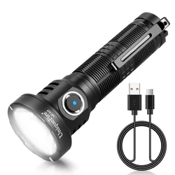Compact High - Power LED Tactical Flashlight with USB - C Rechargeable Battery for Without Battery