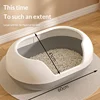 Extra large Big Mac cat litter box anti-splash cat toilet kitten bathtub cat litter box semi-closed capsule upgrade 4