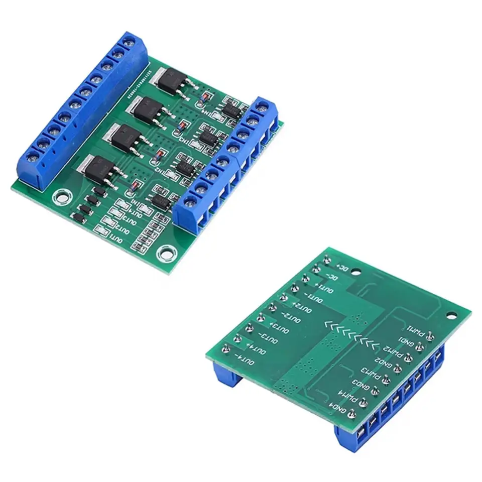 MOS FET 4 Channels Pulse Trigger Switch Controller PWM Input Steady For Motor LED 4 Way 4ch Diy Electronic Module image 5