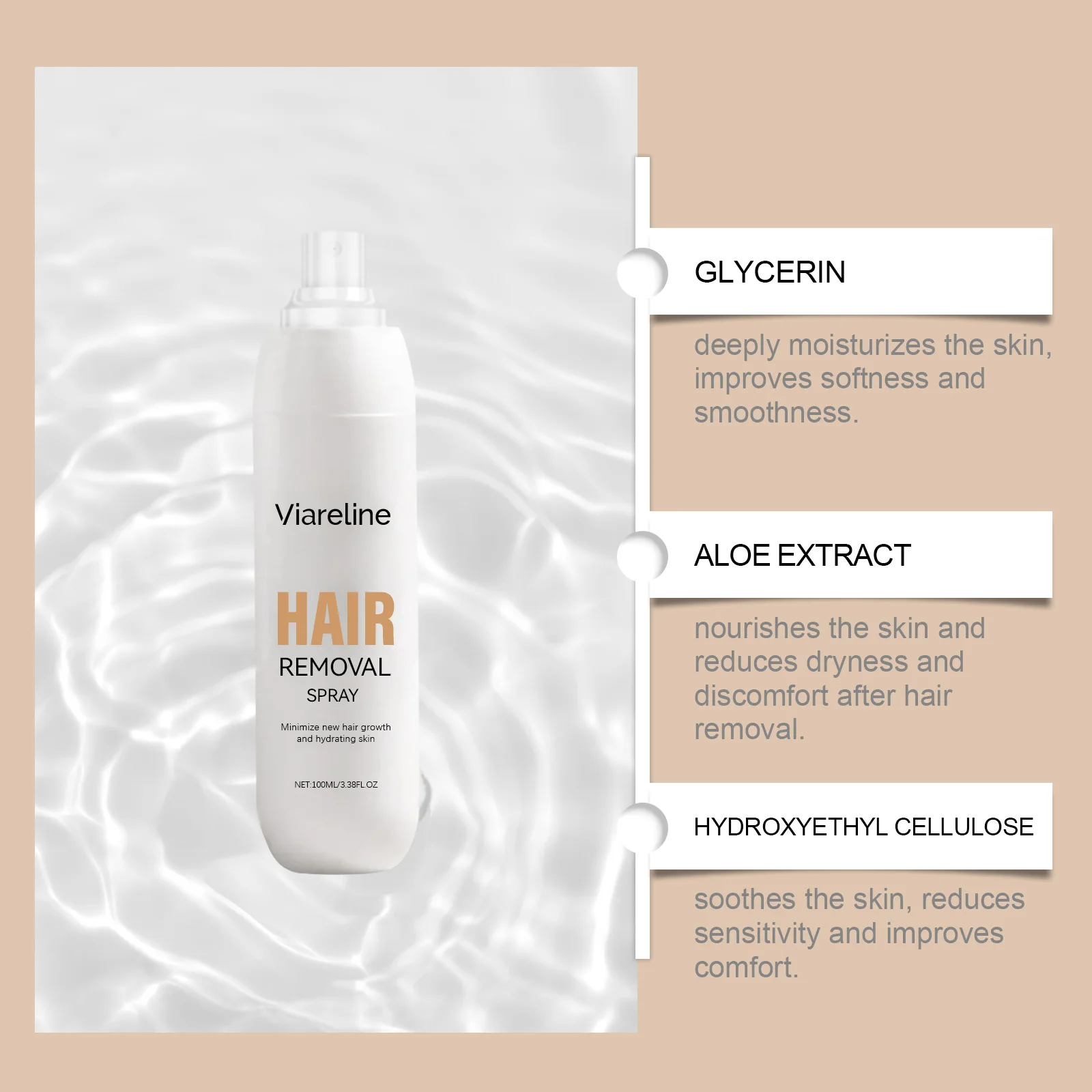Gentle Hair Removal Spray For Body And Skin Cleansing Summer Use_voghion.com