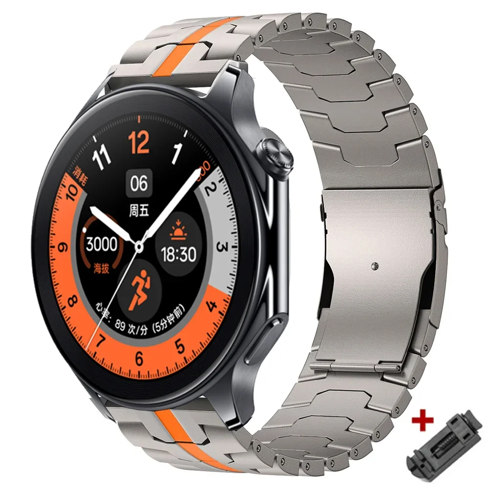 Luxury Stainless Steel Strap - 22mm Metal Band Wrist Bracelet