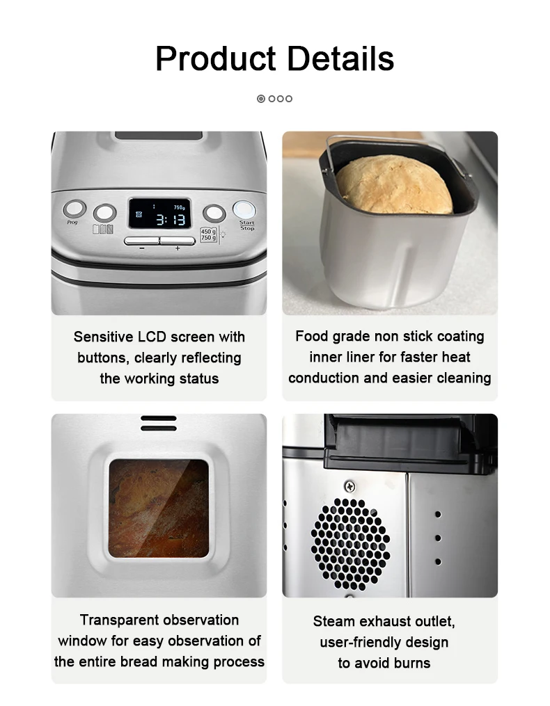 DMWD Household Bread Maker Multi-function Automatic Dough Stirrer Fermentation Smart Electric Bread Baking Machine Yogurt Maker 6