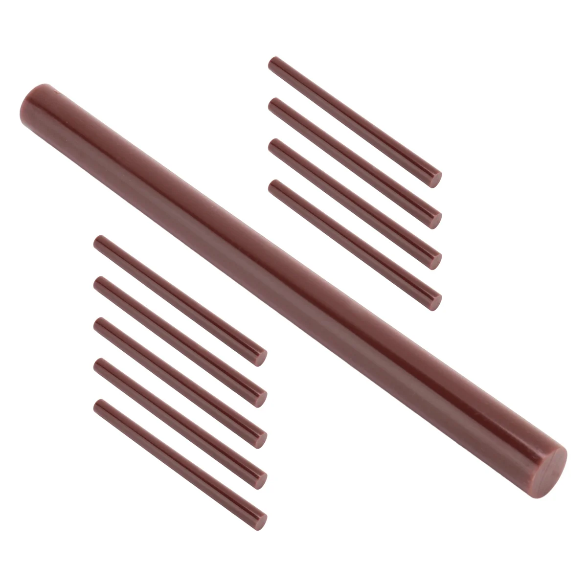 10pcs 100mm x 7mm Adhesive Hot Melt Glue Sticks For Hot Melt Glue Gun Brown 2