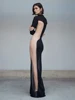 Nibber 2025 Spring Patchwork Women Dress Mesh Sexy Full Sleeve o-Neck Skinny Midnight Banquet Clubwear Chic Hipster Vestidos 2