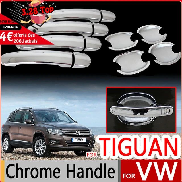 For VW Tiguan Chrome Door Handles Covers Volkswagen Car Accessories Stickers Styling