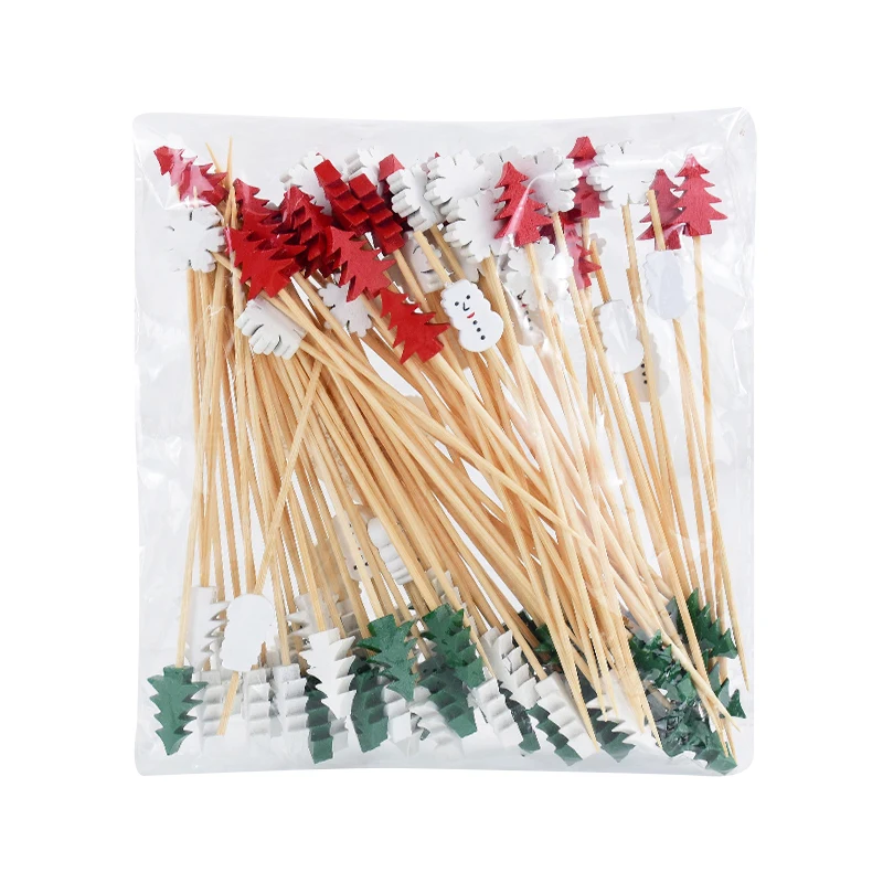 Festive Christmas & New Year Party Skewer & Cupcake Topper Set - 50/100 Pieces
