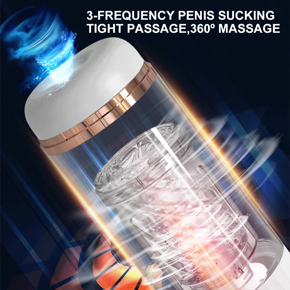 Masturbatore Rotante Succhiante per Uomo Automatico Telescopico Reale l Orale Glande Trainer Massaggio Maschio M Ora Gans ae_voghion.com