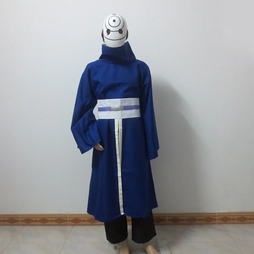 Obito Uchiha Costume Akatsuki Ninja Tobi Uchiha Madara Include Mask Cosplay Halloween Christmas Custom Made Any Size