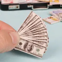 20 Bundle 400 Sheets 1/6 Miniature Dolls Money Mini Dollars Euro Korean Won Model Toy For Barbie Blyth Ob11 Dollhouse Accessorie 1