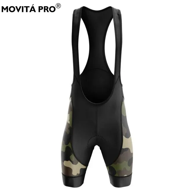 Movita Pro Men Army Camouflage Cycling Bib Shorts Pad Breathable MTB Bicycle Downhill Shorts Cycling Bretelle Ciclismo