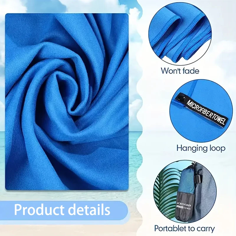 Quick-Drying Sports Towel microfiber Thickened sports travel towel Swimming Gym Fitness Camping Running Beach Washcloth Towels microfiber cleaning towel,microfiber towel set,microfiber hair towel