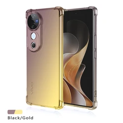 Shockproof Gradient TPU Protective Phone Case Cover for VIVO V40 (Black Gold)
