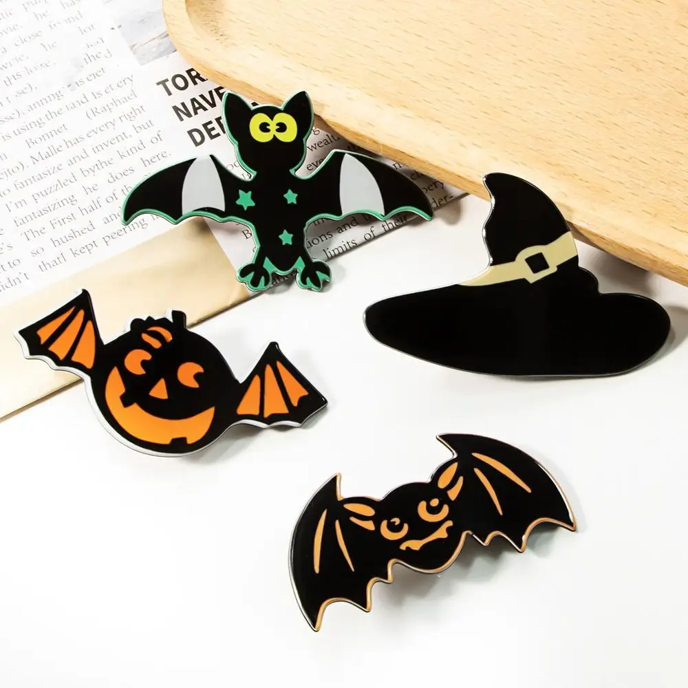 

Bat Halloween Ghost Hair Clip Funny Spider Pumpkin Skull Duckbill Clip Hat Hairpin Bat Hairpin Female/Children