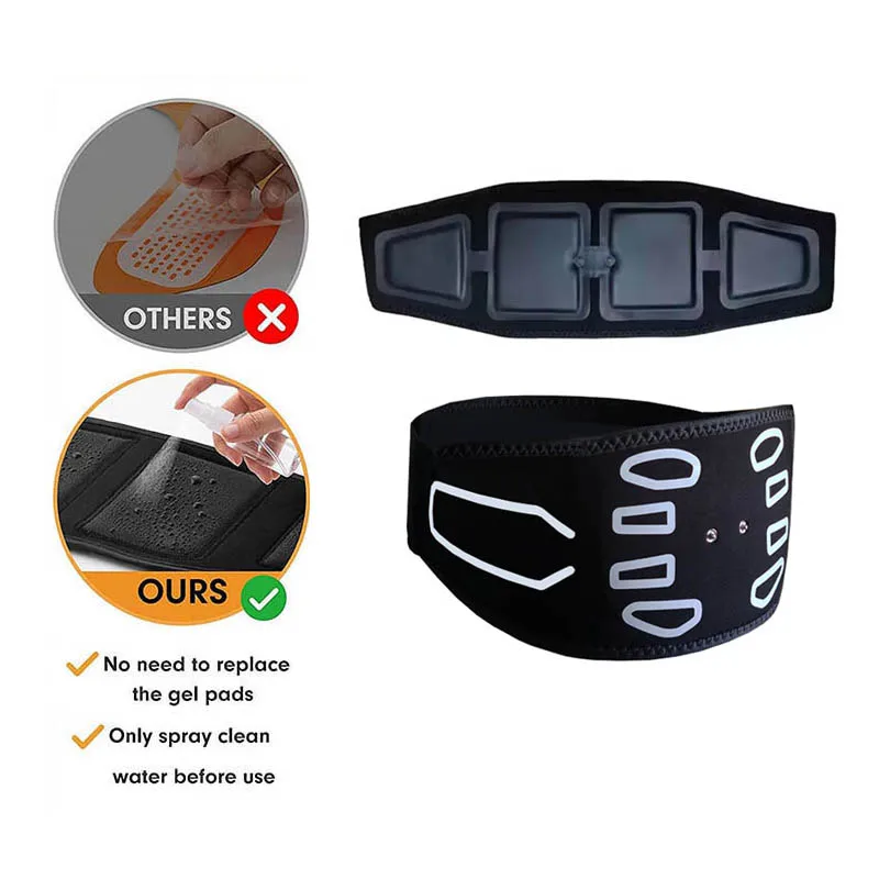 Abdominal Toning Belt Abs Trainer Smart Muscle Toner Body Massage Belts Home Gym Workout Fitness Massager Equipment