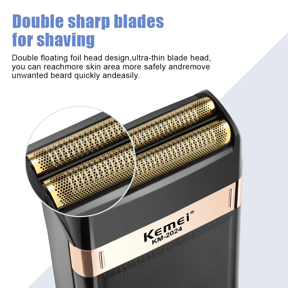 KEMEI Retro Oil Hair Gradient Shaver Comme 2024 Hair Salon Push White Hair clipper Whitener Push knife 2