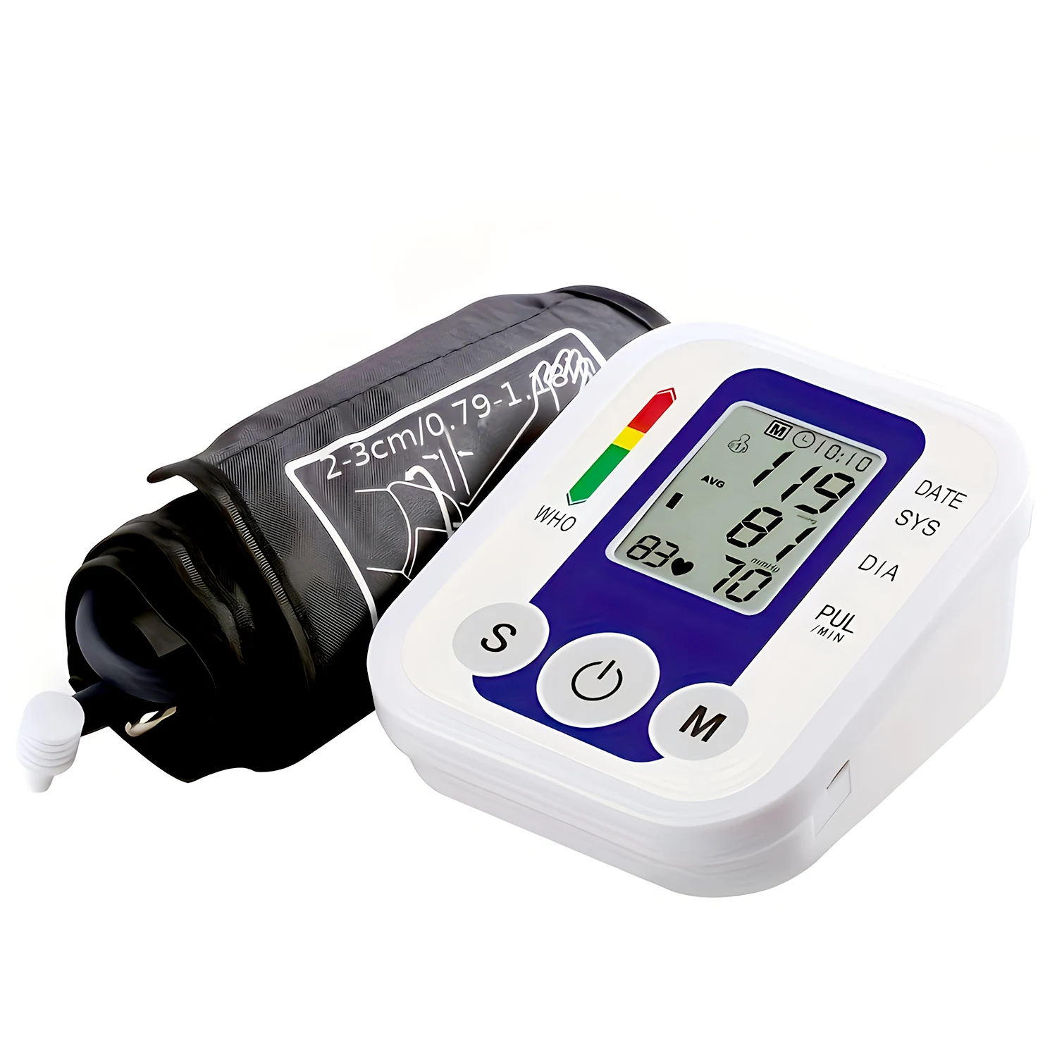 Blood Pressure Monitor Blood Pressure Meter Tensiometer Heart Rate Pulse Meter BP Monitor Healthy Digital Arm Cuff Medical Automatic Tonometer