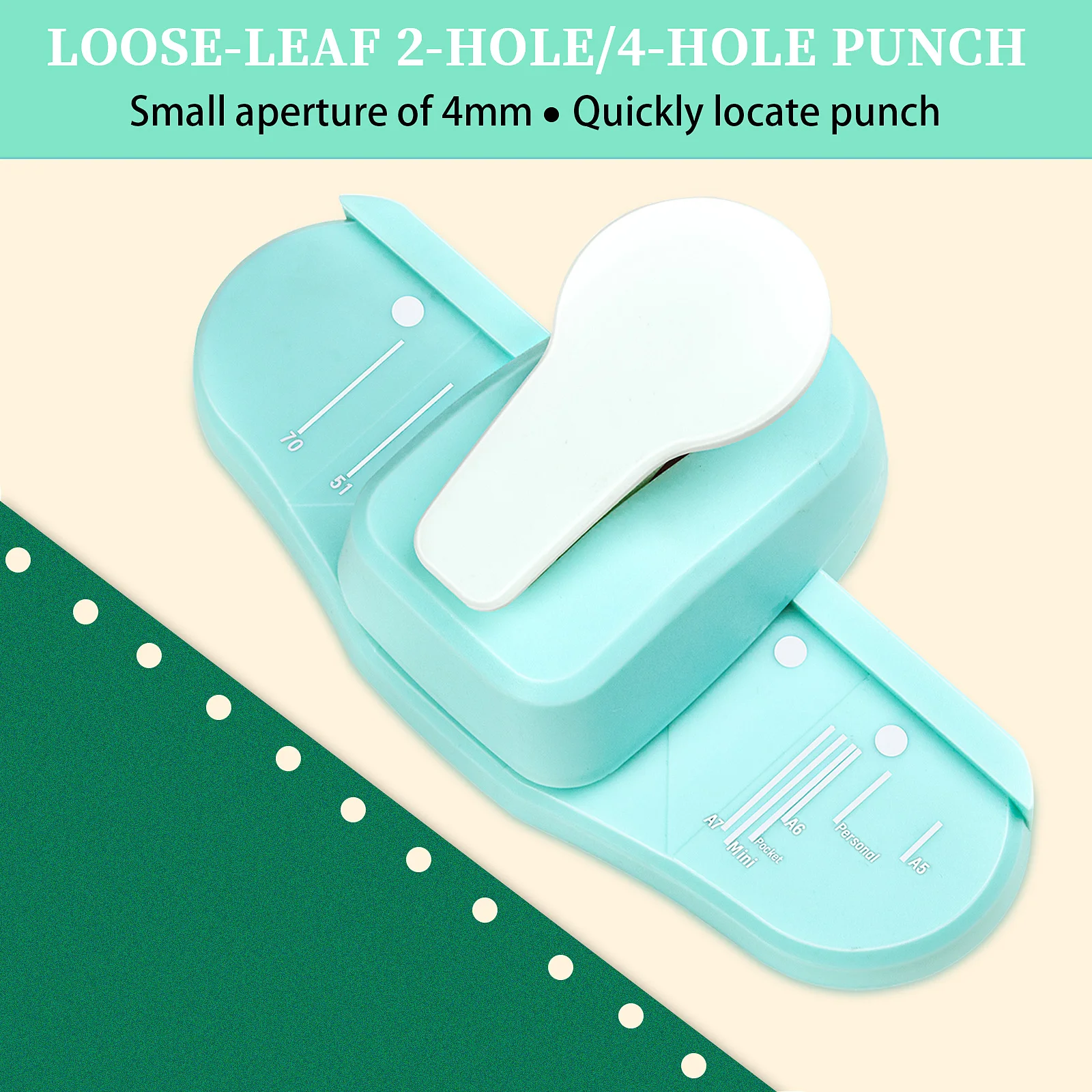 ITSYHPRO Mushroom Shaped Discbound Hole Punch - 11 Hole Metal Puncher For Planners & Scrapbooking