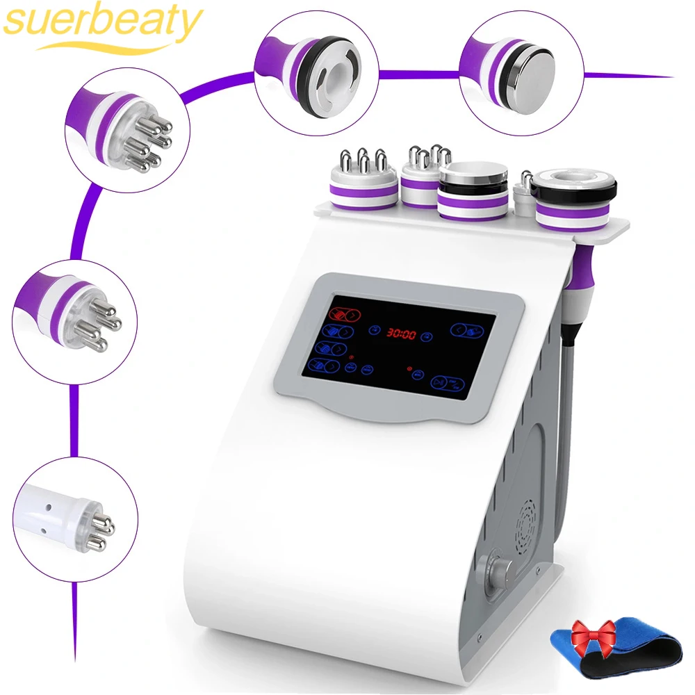 

5 In 1 40K Cavitation Machine Body Sculpting Skin Tightening Vacuum RF Slimming Beauty Device
