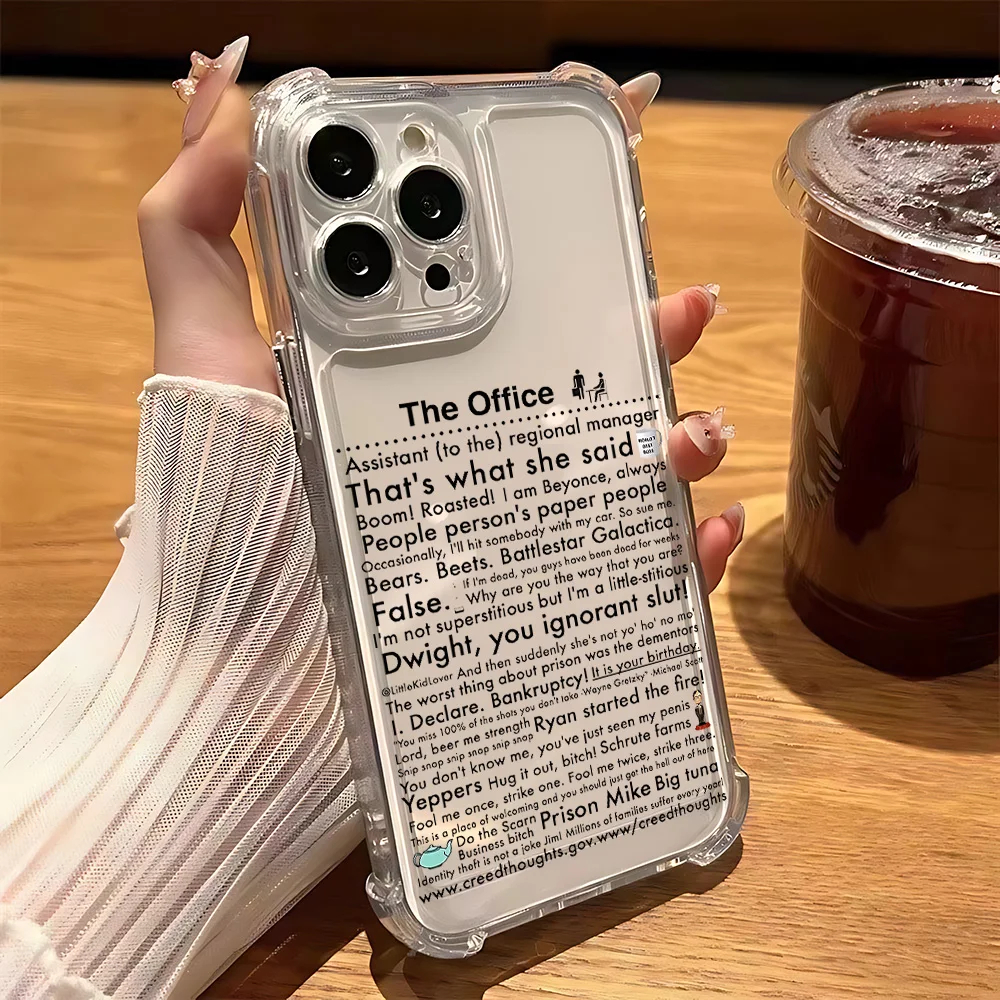 The O-Offices TV Show Themed Clear Anti-Fall TPU Phone Case