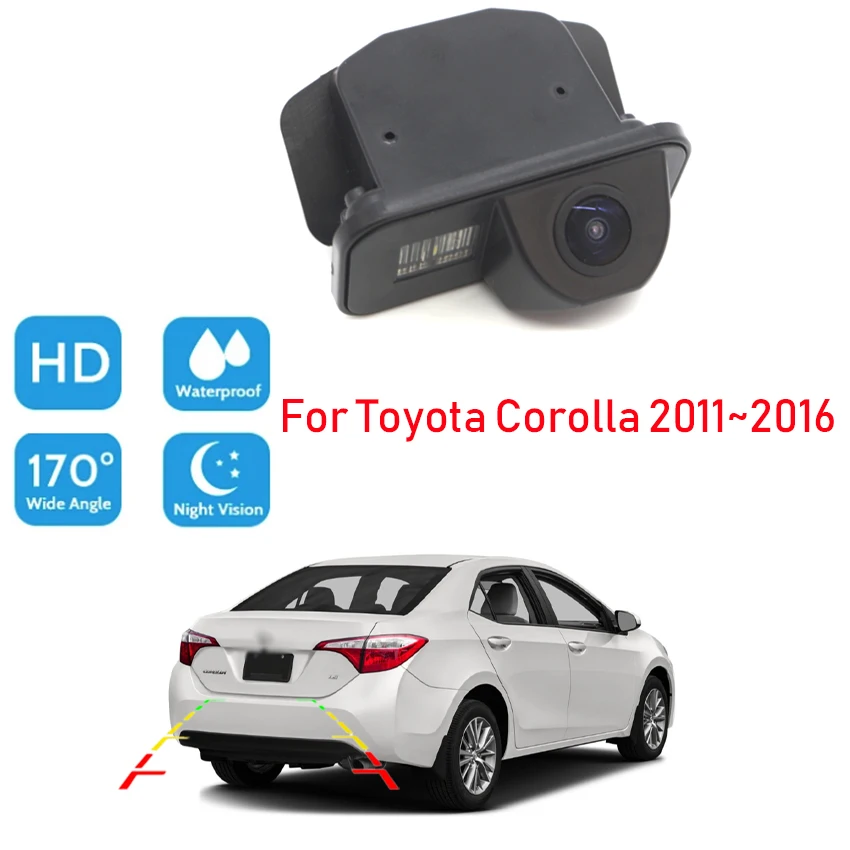 

Автомобильная парковочная камера заднего вида, водонепроницаемая, CCD, HD, широкоугольный объектив, подходит для Toyota Corolla 2011 ~ 2015 2016, Система помощи при парковке