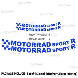 Reflective Motorcycle Rim Decals with Bold Design (Letter sticker C)