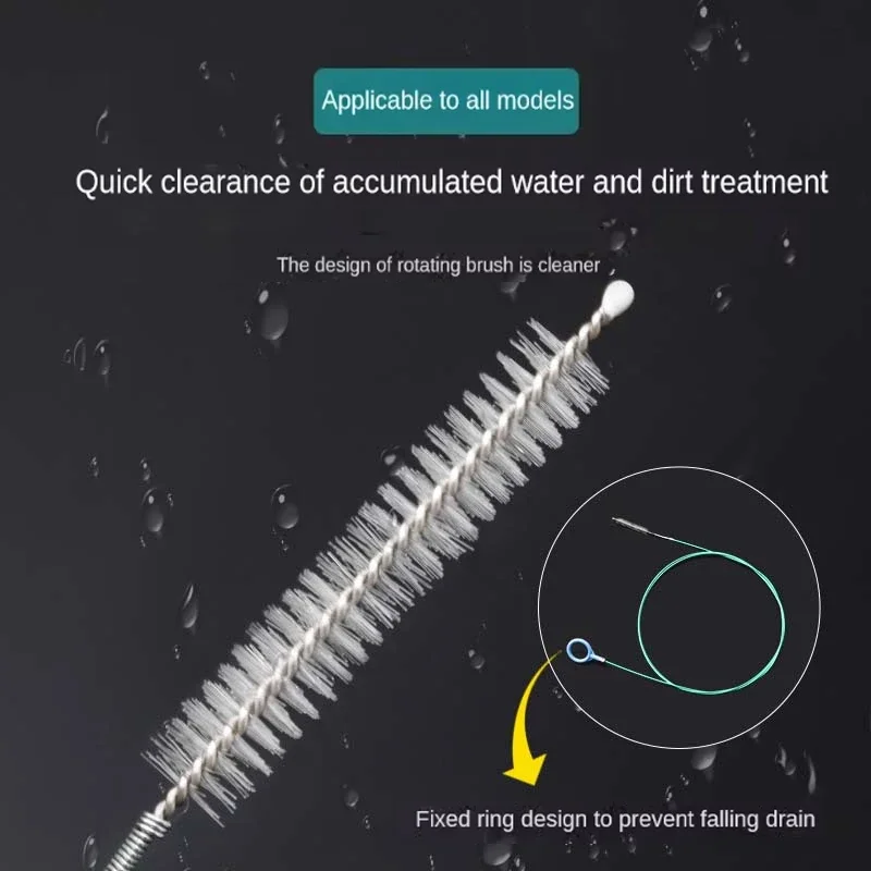 3/5m Car Drain Dredge Cleaning Scrub Brush Auto Sunroof Long Hoses Detailing Cleaning Tool Spiral Brush