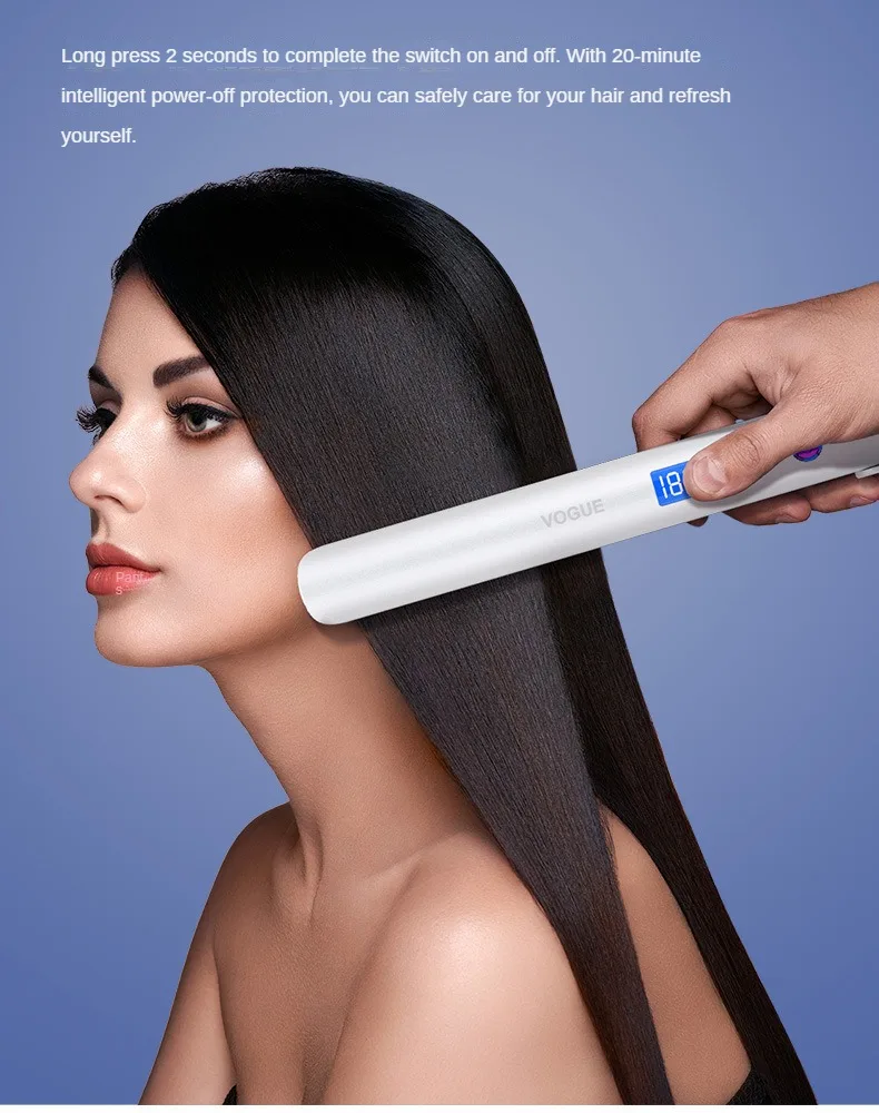 Description Picture 6 of item2 In 1 Wireless Hair Straightener Hair Curler Portable Rechargeable Hair Tools Professional  Hair Crimper Crimping Hair Iron