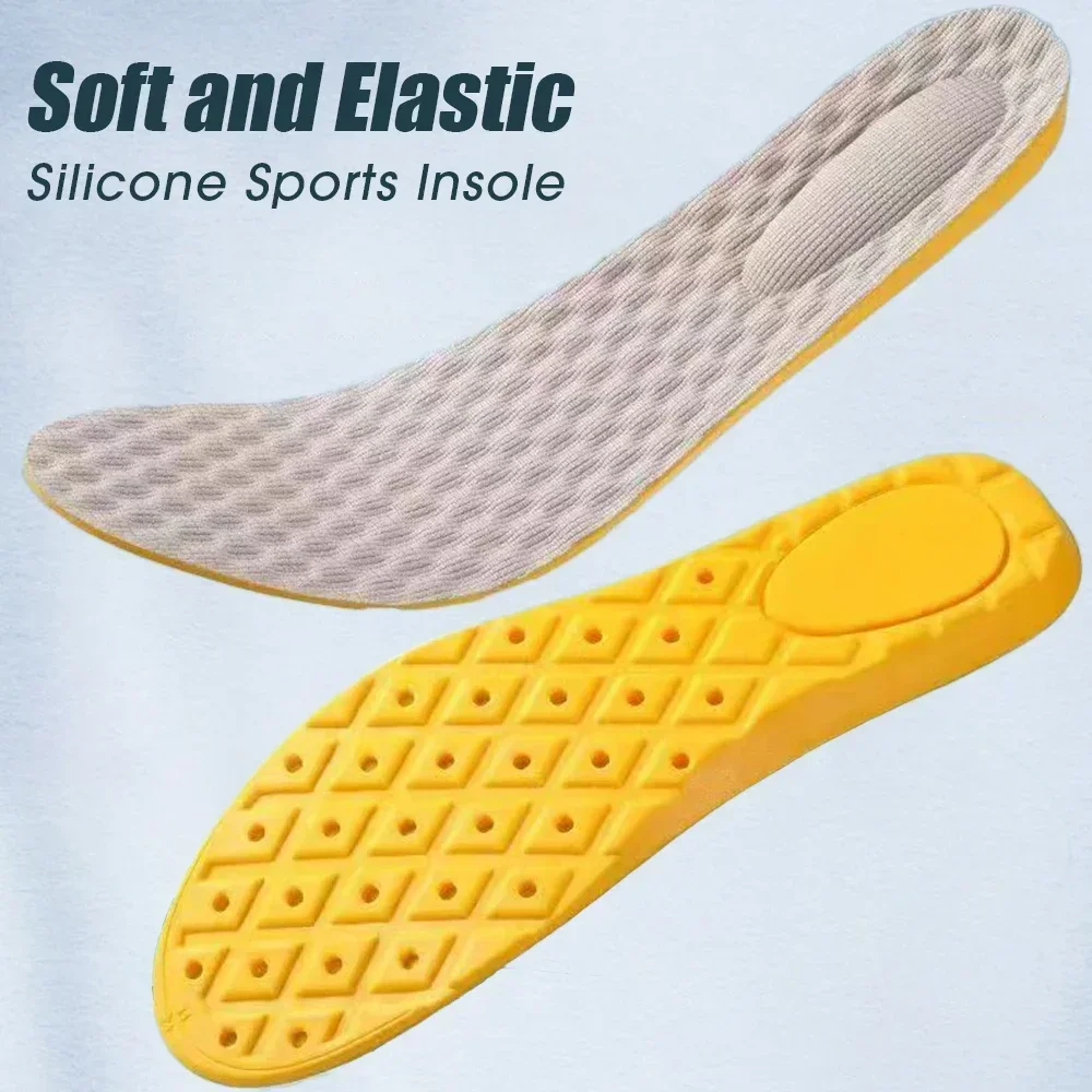 Memory Foam Insoles Soft Latex Women Men Sport Running Foot Support Shoe Pad Breathable Orthopedic Feet Care Insert Cushion 4Pcs