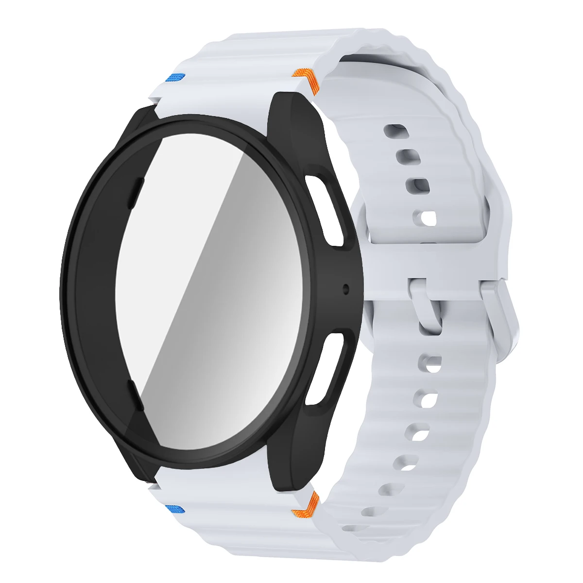 Premium Silicone Watch Band and Protective Case Combo – Universal Fit Bracelet Strap