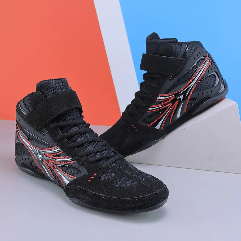 Professional Unisex Boxing Shoes Breathable Wear-Resistant Non-Slip Wrestling Shoes Fighting Sneakers Gym Training Footwear Martial Arts Shoes