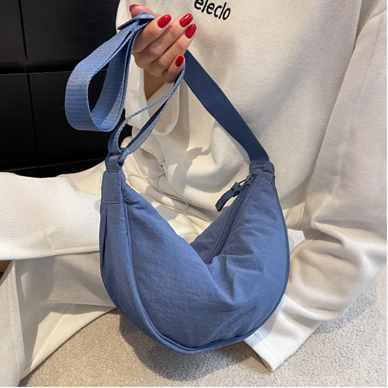 Casual Nylon Hobos Crossbody Bag for Women Designer Shoulder Bags Large Capacity Tote Lady Travel Shopper Bag Female Purses nylon crossbody bag