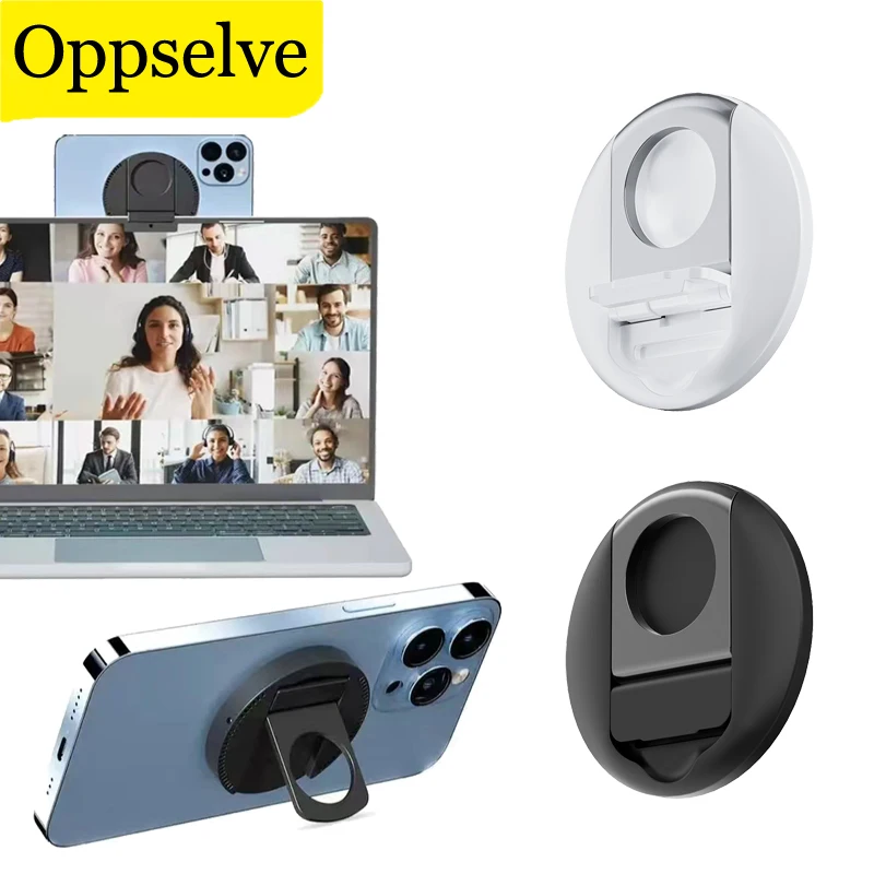 

Mini Phone Holder For Magsafe Magnetic Smartphone Ring Stand Camera Mount For Macbook iPhone 14 13 12 Pro Desktop Buckle Support