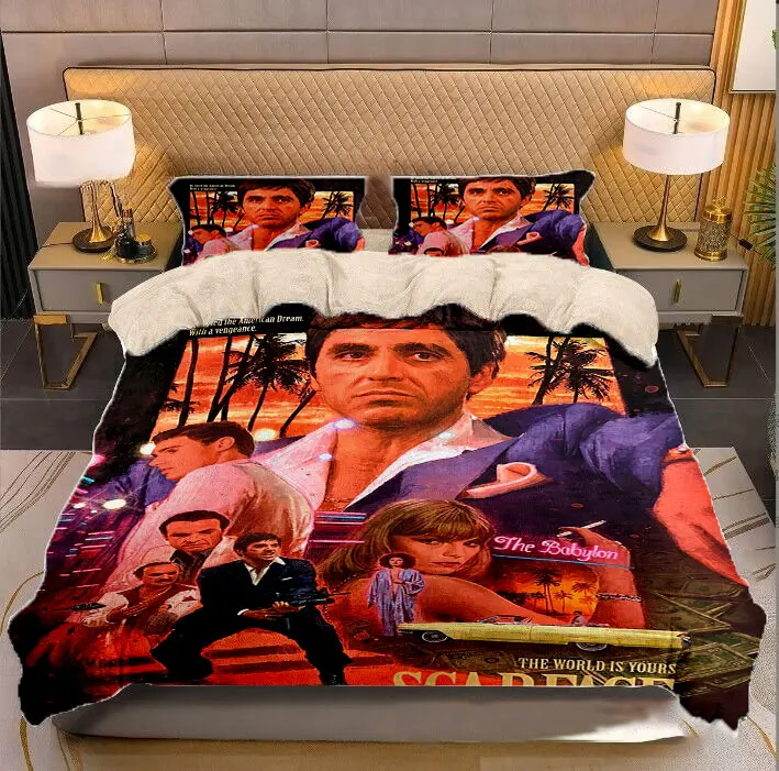 

Scarface 3D Printed Milk Velvet Bedding Set Duvet Covers & Pillow Cases Comforter Quilt Cover (US/EU/AU Sizes) 2