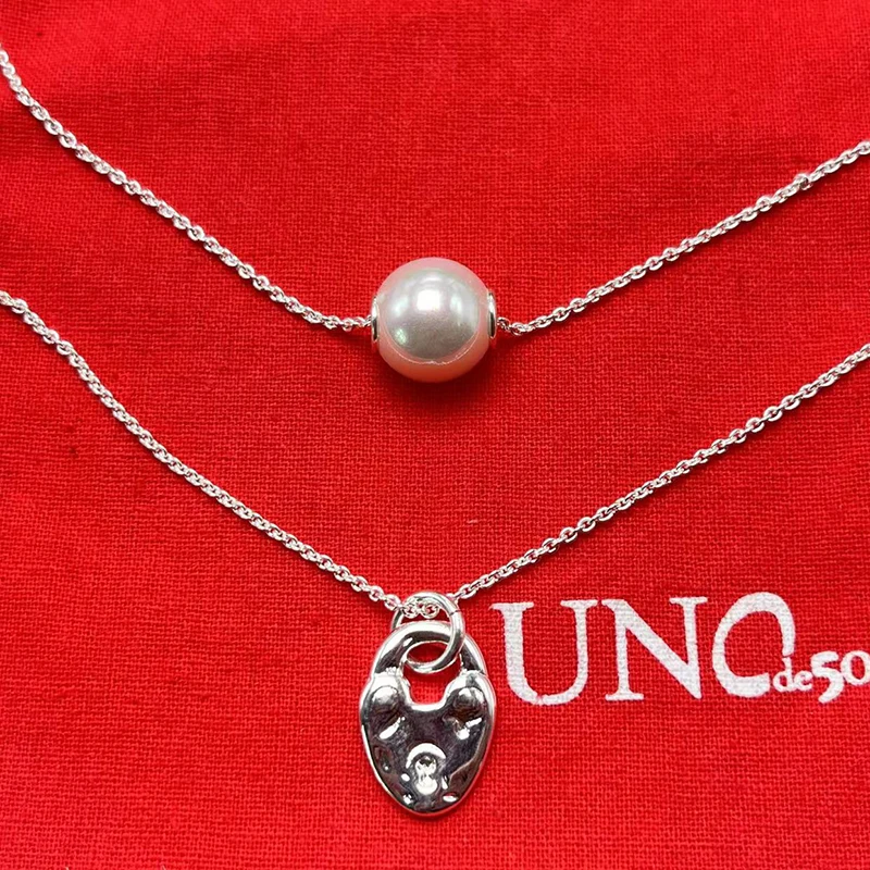 

2023 UNOde50 New Spain Bestselling Fashion Trend High Quality Pearl Necklace Women's Romantic Jewelry Gift Bag